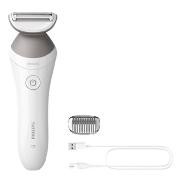 Lady Shaver Series 6000 Depiladora sem fios com utilização a húmido e a seco