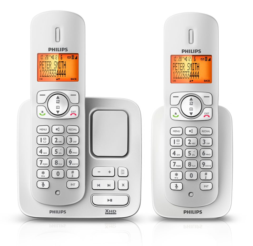 Perfect sound Cordless phone with answering machine CD2752S/90 | Philips