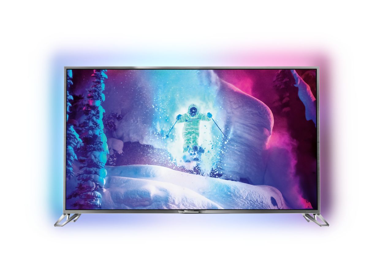 Ultraflacher 4K Ultra HD LED TV powered by Android