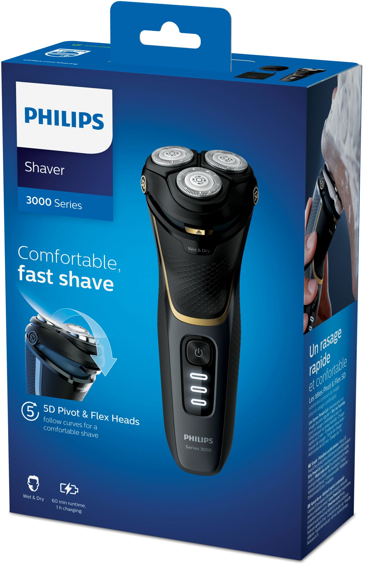 fout berouw hebben Luidspreker Shaver series 3000 Wet & Dry elektrisch scheerapparaat, Series 3000  S3333/54 | Philips