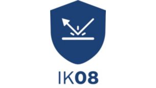 ゴム製の筐体で高い耐衝撃性能 – IK08