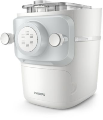 Restored Philips Avance Collection Automatic Pasta and Noodle Maker Plus  with 4 Interchangeable Pasta Shaping Discs, Silver - HR2375/06  (Refurbished) 