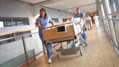Patient receiving emergency medical care