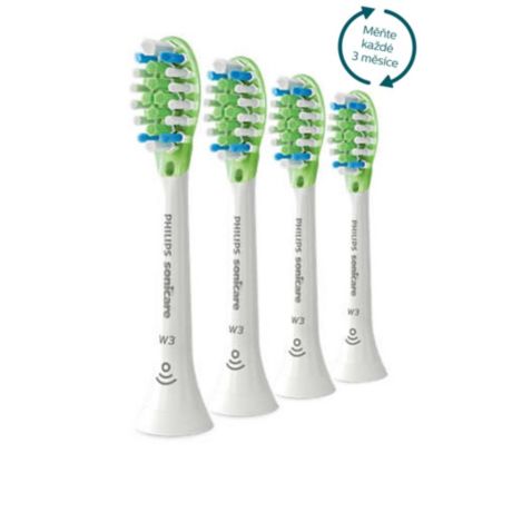 HX9064/17 Philips Sonicare W3 Premium White Standardní velikost hlavice sonického kartáčku 4 ks