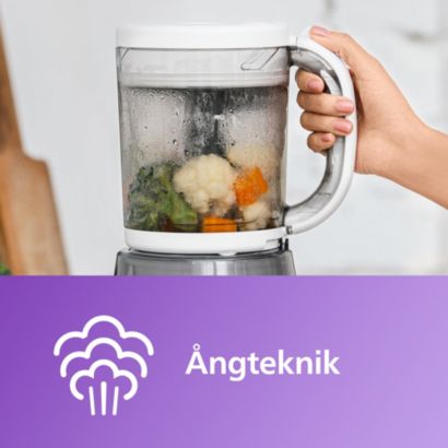Ångkoka, mixa, tina och värm upp igen