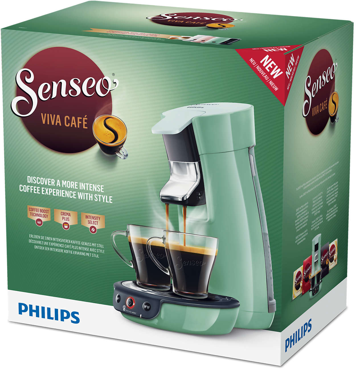 nera Senseo HD7829/60 Viva Café macchina per caffè con cialde tecnologia Kaffee Boost 