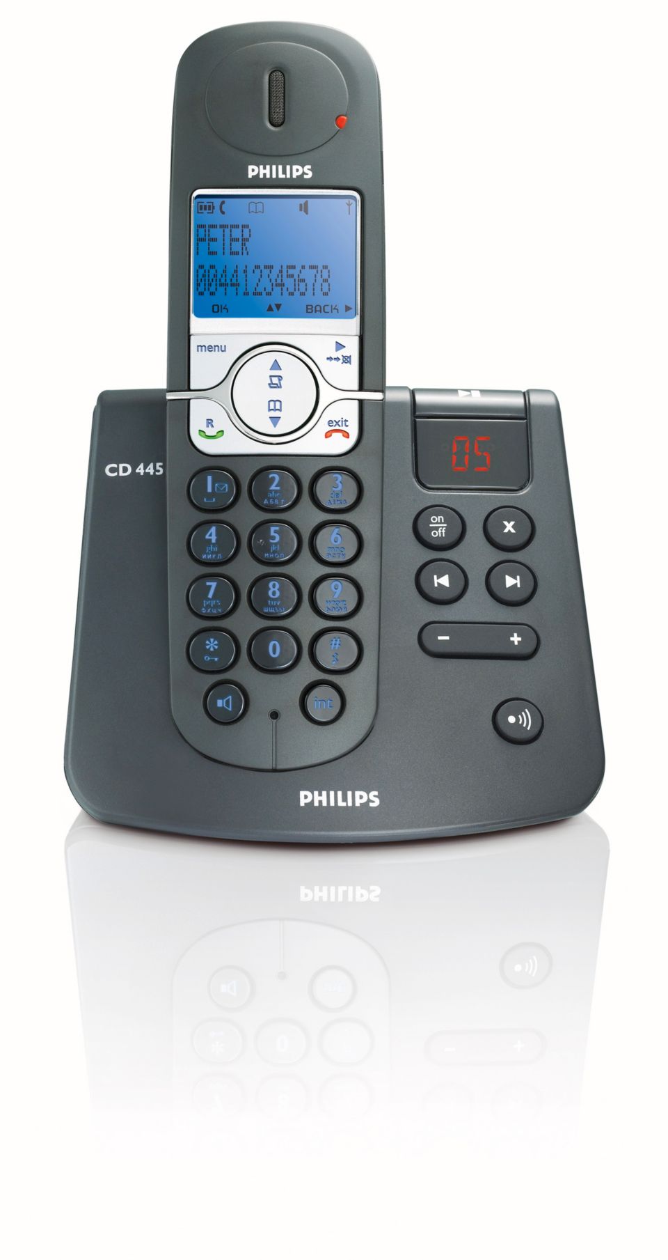 Беспроводной телефон с автоответчиком CD4451B/51 | Philips