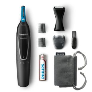 Nose trimmer series 5000 Gentle nose, neck and sideburns trimmer