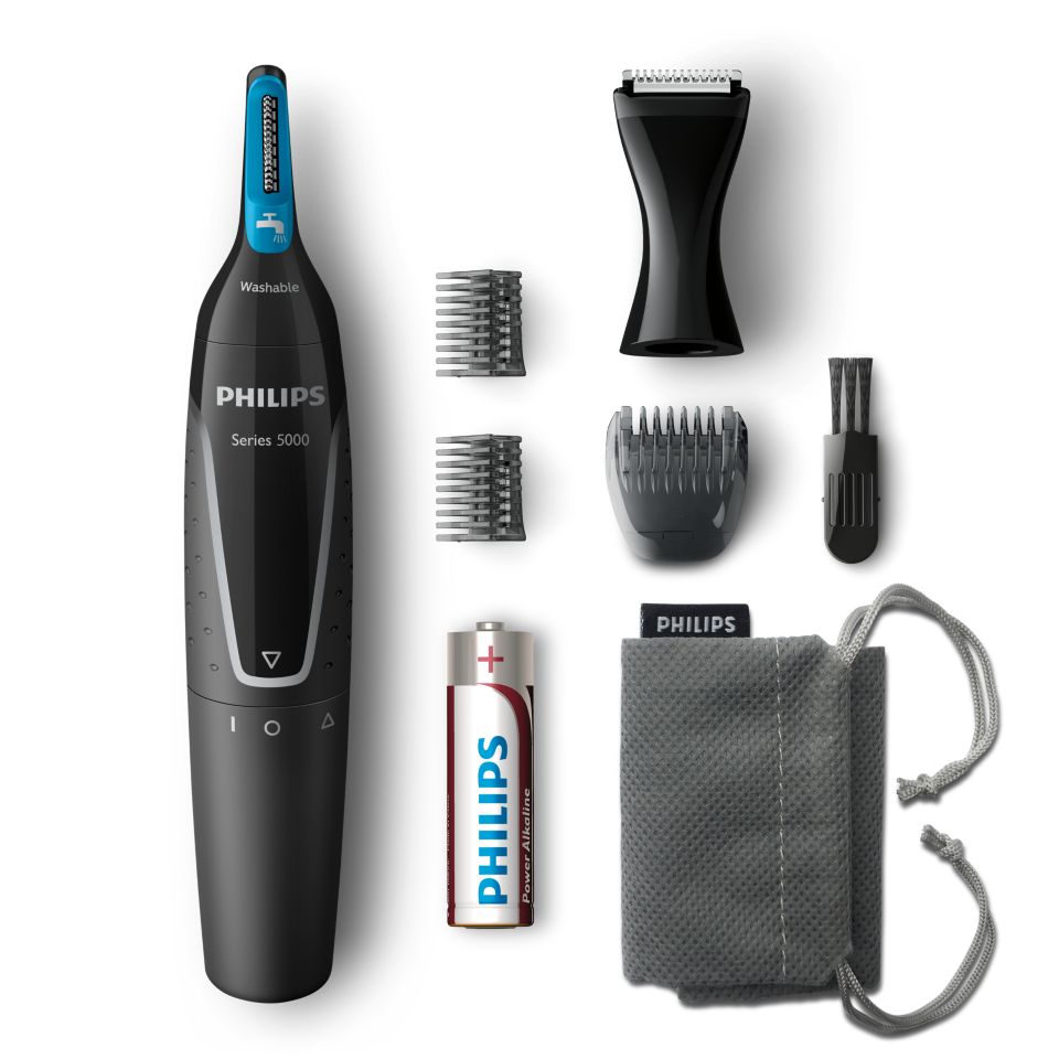 Nose trimmer series 5000 Gentle nose neck and sideburns trimmer