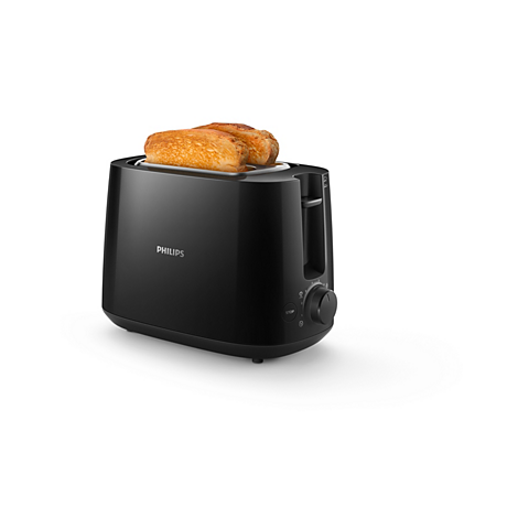 HD2581/90 Daily Collection Toaster – 2 Scheiben, breite Toastkammer, Schwarz