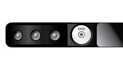 SoundBar com caixas acústicas integradas, amplificadores e aparelho de DVD