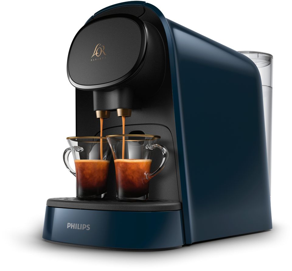 Cafetera de cápsulas  Philips L'OR LM8012/51 Barista, 2 tazas o 1 doble,  19 bares, Depósito de 1 l, Rojo