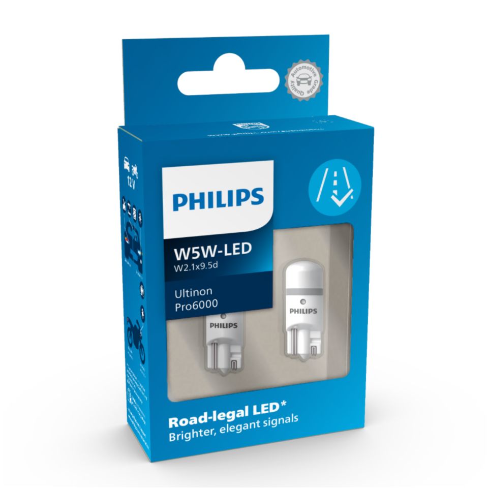 🚘 Philips 11961HU60X2 - Pareja de bombillas led homologadas T10