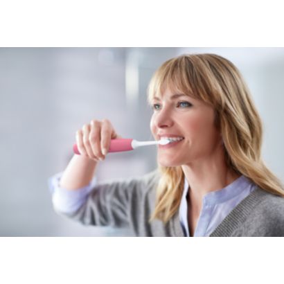 Cleaner teeth. Gently does it.
