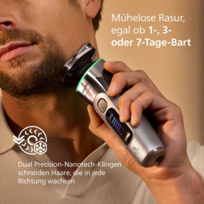 Den ganzen Tag glattrasiert, ultra sanft