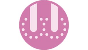 圆端刷毛轻柔地清洁皮肤