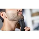 Trims beard, guards skin