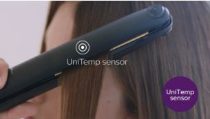 UniTemp sensor for beautifully styled hair with less heat