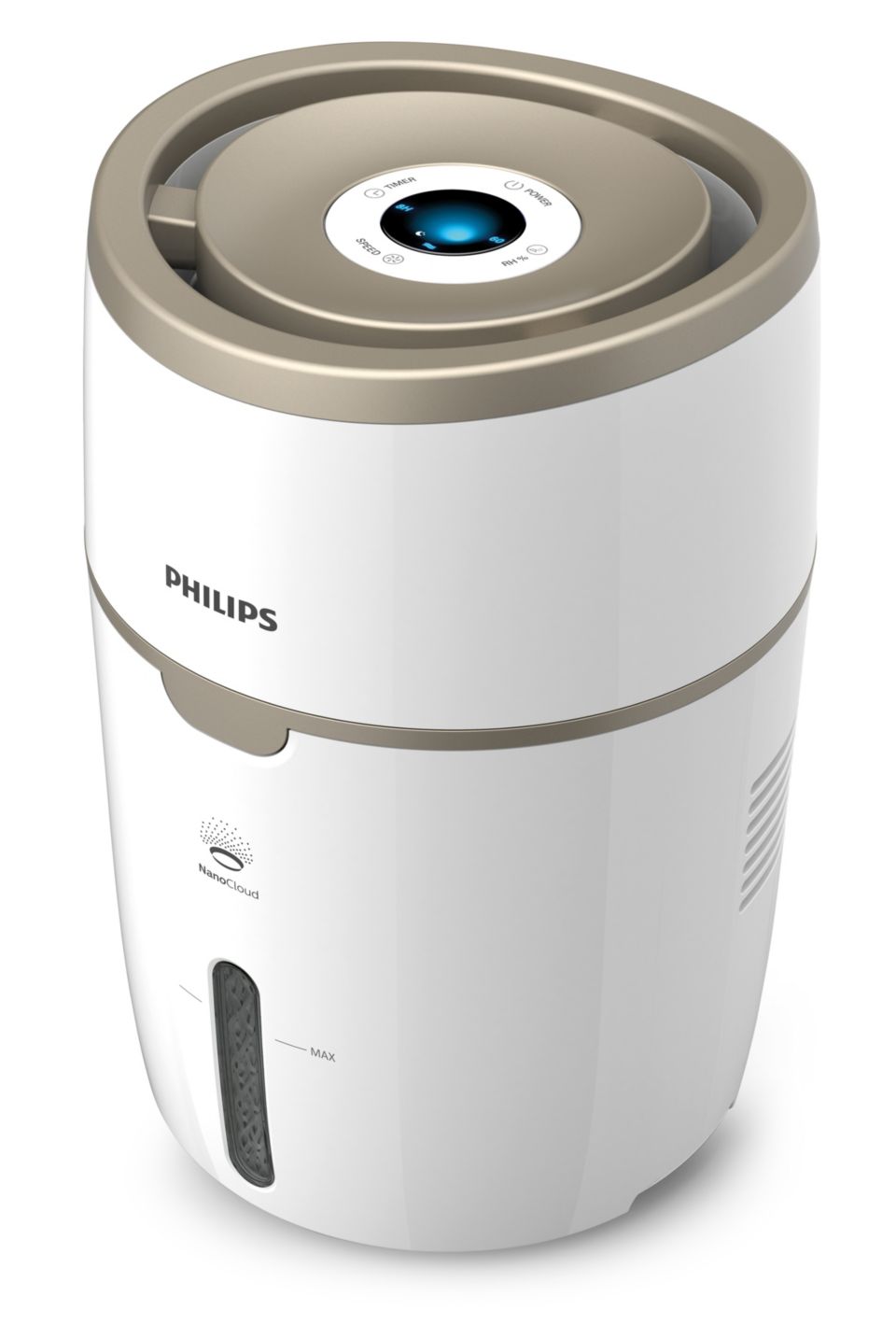 Philips Serie 2000 Humidificador de Aire, Ambientador Humidificador 38m²,  NanoCloud, 2 Velocidades, Tanque 2L, Modo de Reposo Silencioso, Blanco  (HU4811/10) : : Hogar y cocina