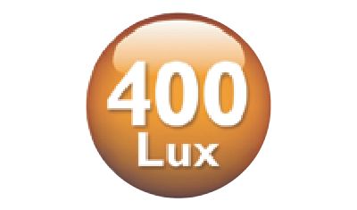 Up to 400 Lux for both natural awakening and easy reading