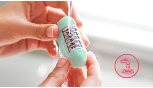 Cabezal depilador lavable para mayor higiene y fácil limpieza