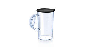 1L beaker with lid to store soups, puree or shake