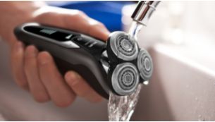 Shaver can be rinsed clean under the tap