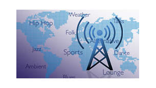 Enjoy Internet radio stations to suit your mood