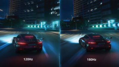 180 Hz refresh rates for ultra-smooth, brilliant images