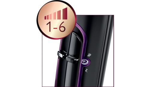 Sechs flexible Gebläse- und Temperaturstufen für volle Kontrolle