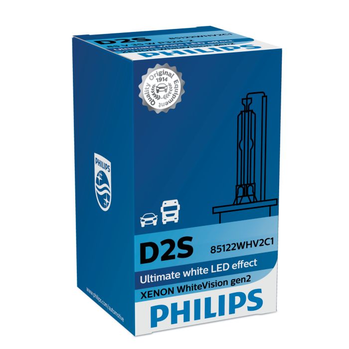 PHILIPPE BEL ①FLORENTINS 、②Speculoos Xenon WhiteVision gen2 Xenon car headlight bulb 85122WHV2C1 | Philips