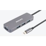 USB-C 插座集线器扩展到 4 端口迷你集线器。