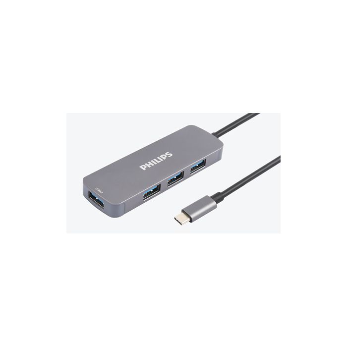 USB-C 插座集线器扩展到 4 端口迷你集线器。
