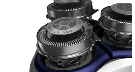 27 rotating blades capture and cut hair from all angles