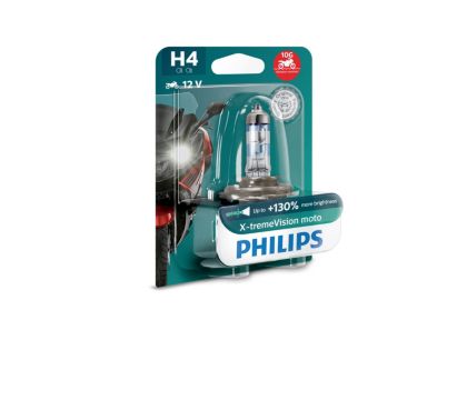 PHILIPS X-treme Vision +130% Headlight Bulbs (Pack of 2) (H4 60/55W)