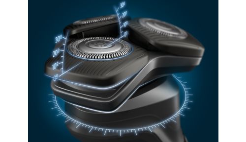 Flexibele scheerkoppen volgen uw gezichtscontouren