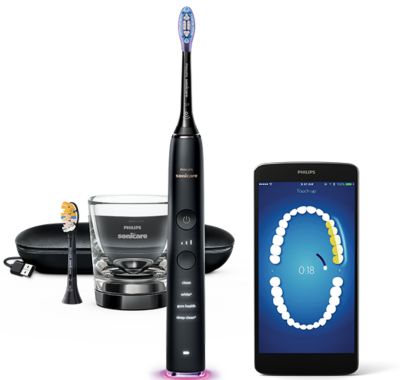 Philips Philips Sonicare DiamondClean Smart 9400 Elektrische sonische tandenborstel met app - Zwart HX9917/89 aanbieding