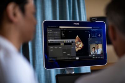 Philips Collaboration Live telemedicine interface during ultrasound consultation