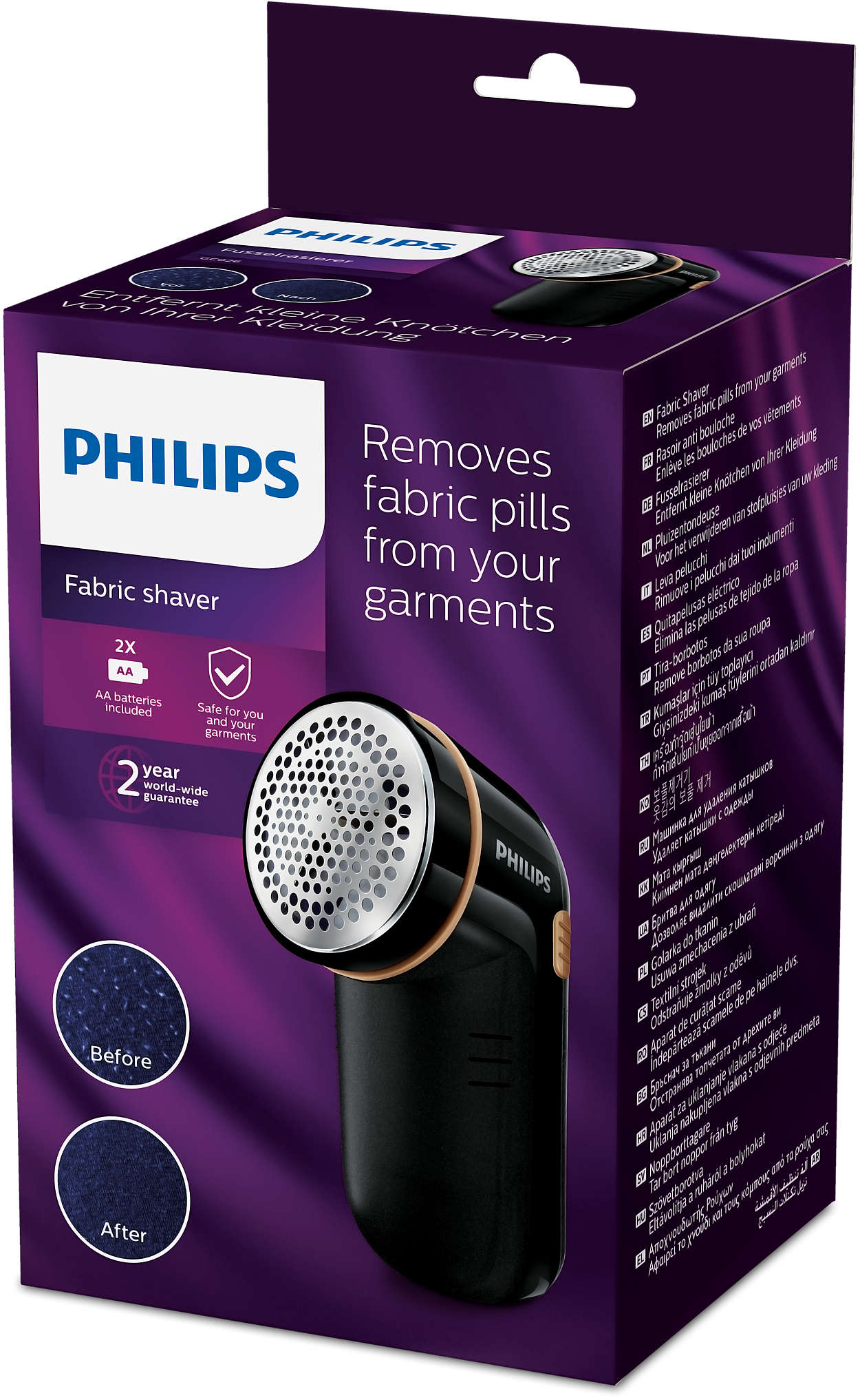 Philips Fuzz off tissu rasoir Vêtements Pompon Fluff Supprimer machine NOUVEAU UK 