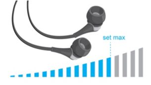 Maximum volume limit for safe listening