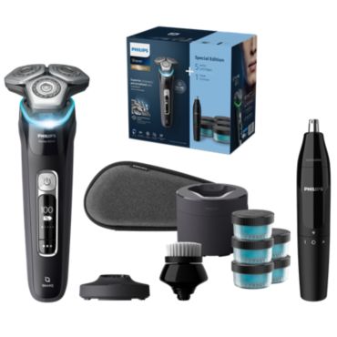 Shaver series 9000 SkinIQ 기술을 활용한 습식 및 건식 전자 면도기