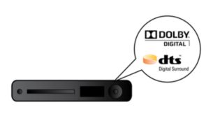 Sisäiset DD- & DTS-dekoodereilla Dolby Digital ja DTS