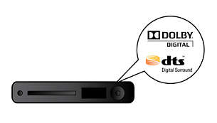 Inbyggda avkodare för Dolby Digital och DTS