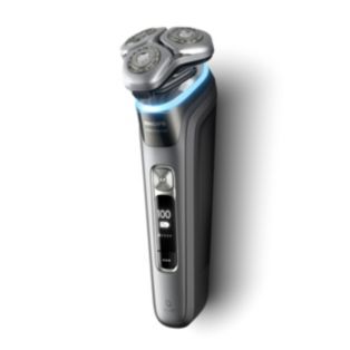 i9000 Prestige Wet & Dry -sähköparranajokone, jossa SkinIQ