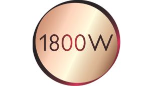 1800 W para resultados perfectos