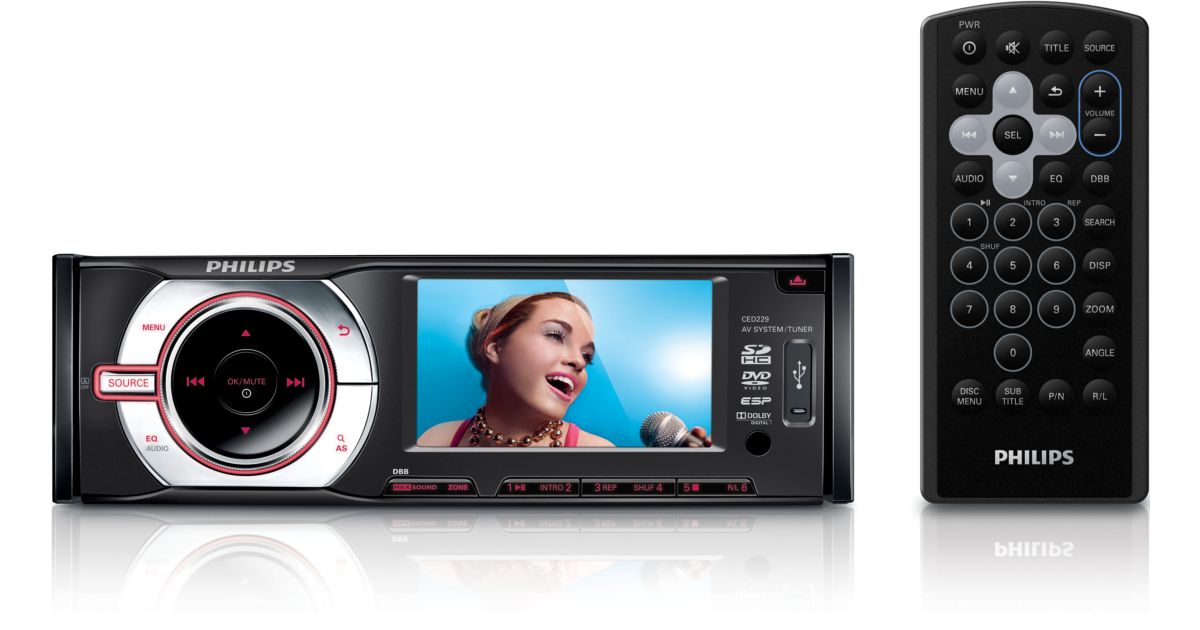 Sistemas de áudio e vídeo para carros CED229X/78 | Philips