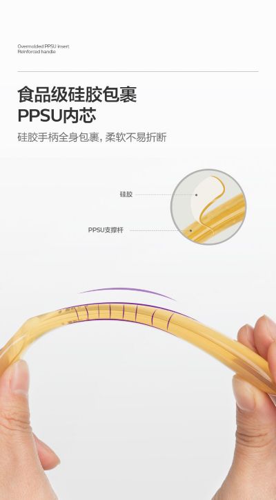 食品级硅胶包裹 PPSU内芯