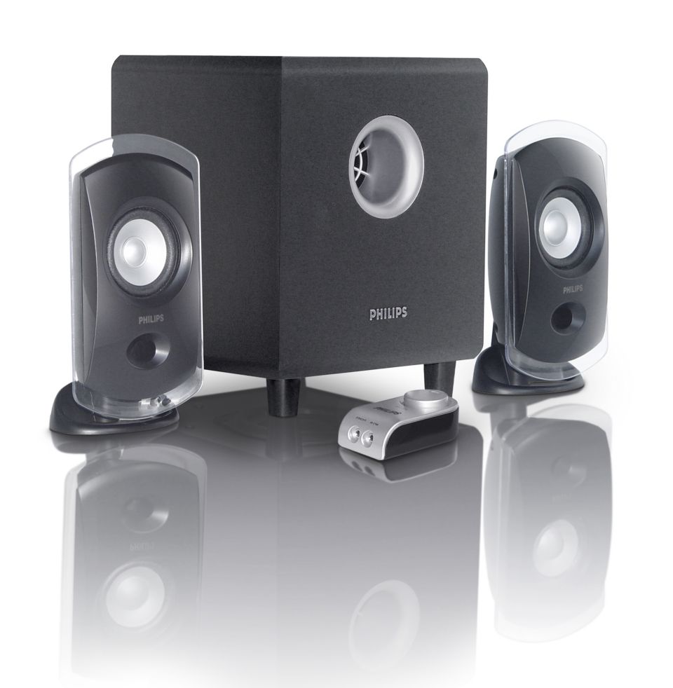 Philips multimedia speakers 2.1 best sale with subwoofer