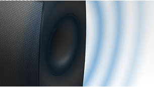 Het Bass Reflex-luidsprekersysteem biedt een diep en krachtig basgeluid