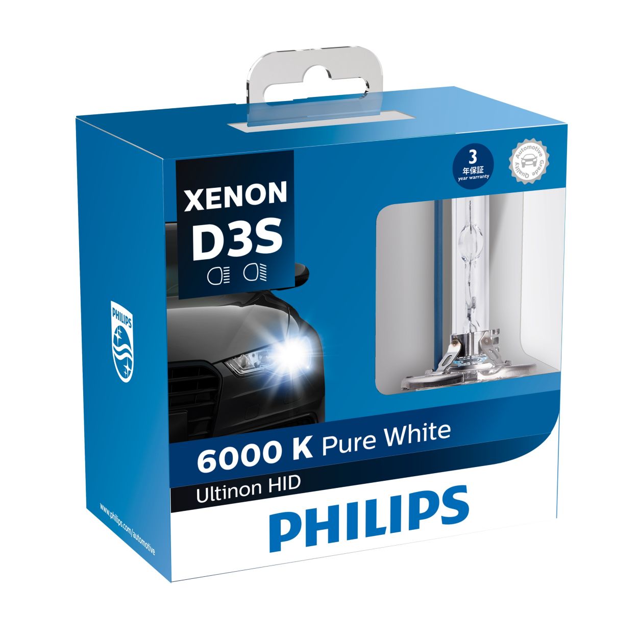 35 Watts High Intensity Discharge Philips D3s Xenon HID Bulb, For